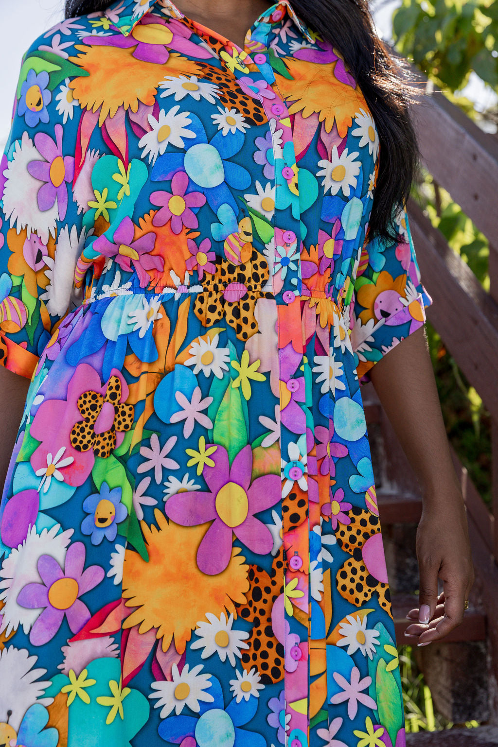 Maddy Midi Dress in Kutopia Floral by Kasey Rainbow