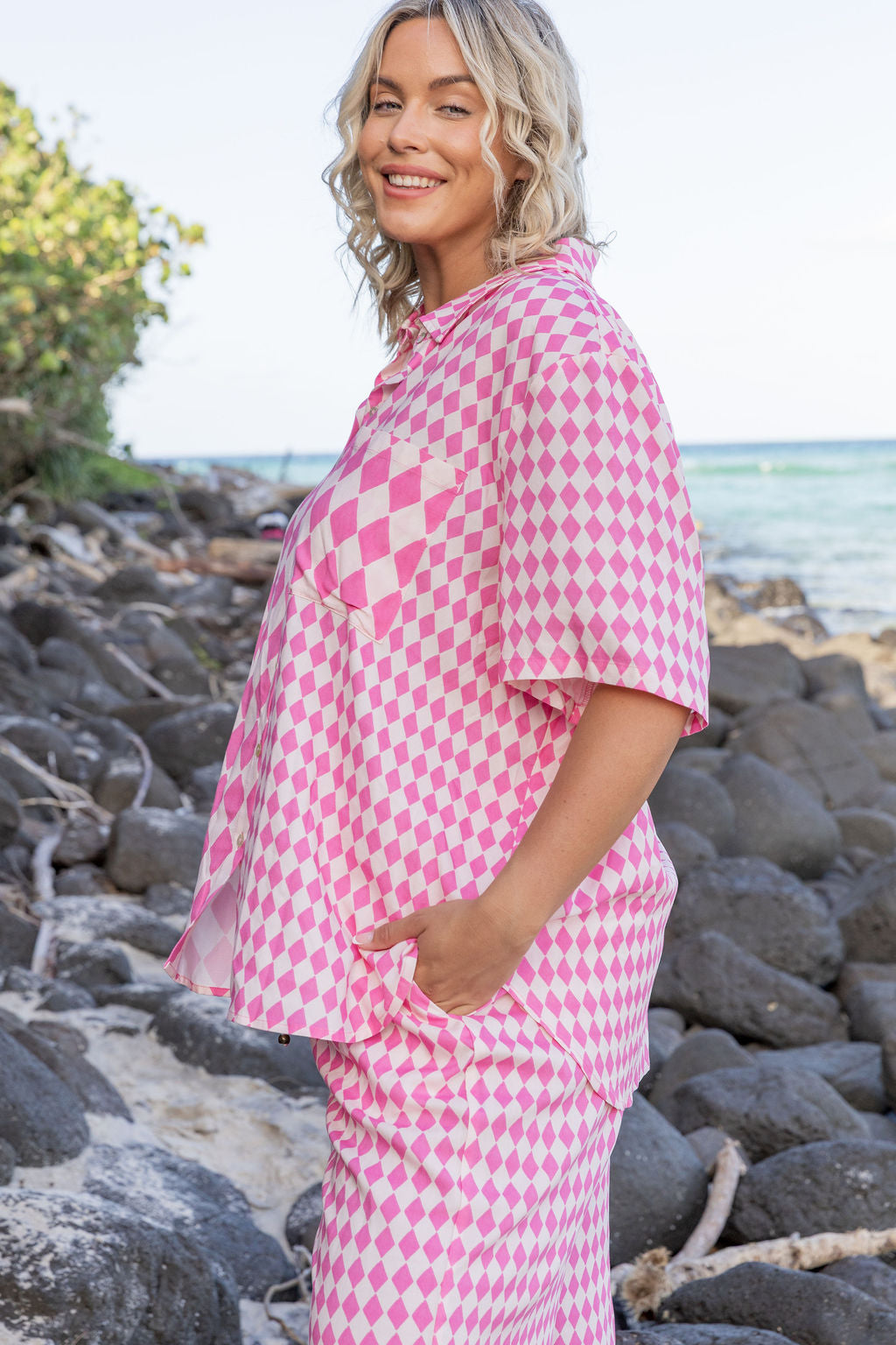 Samara Shirt in Sorrento Pink