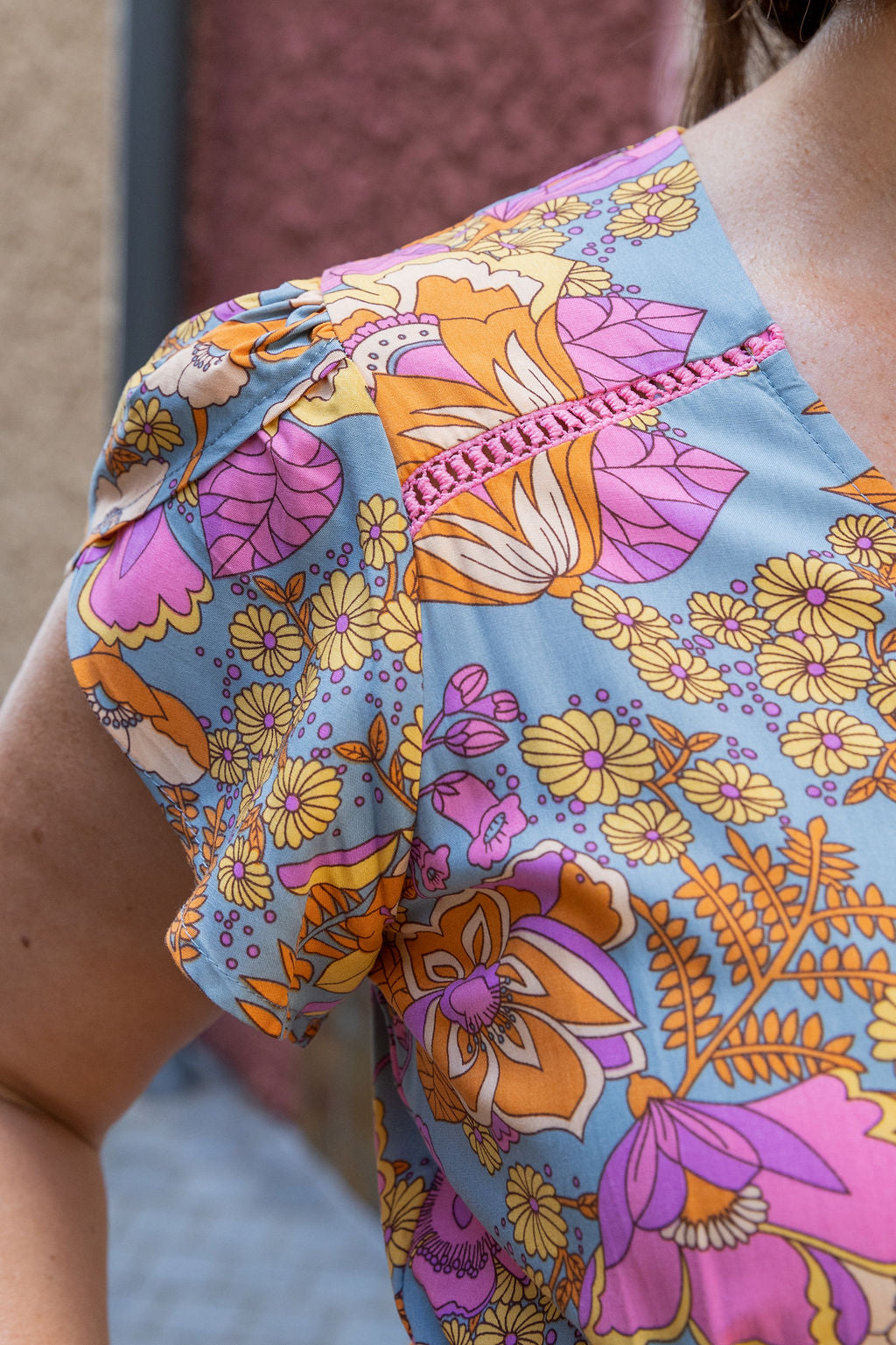 Louisa Maxi Dress in Ash Mixed Floral