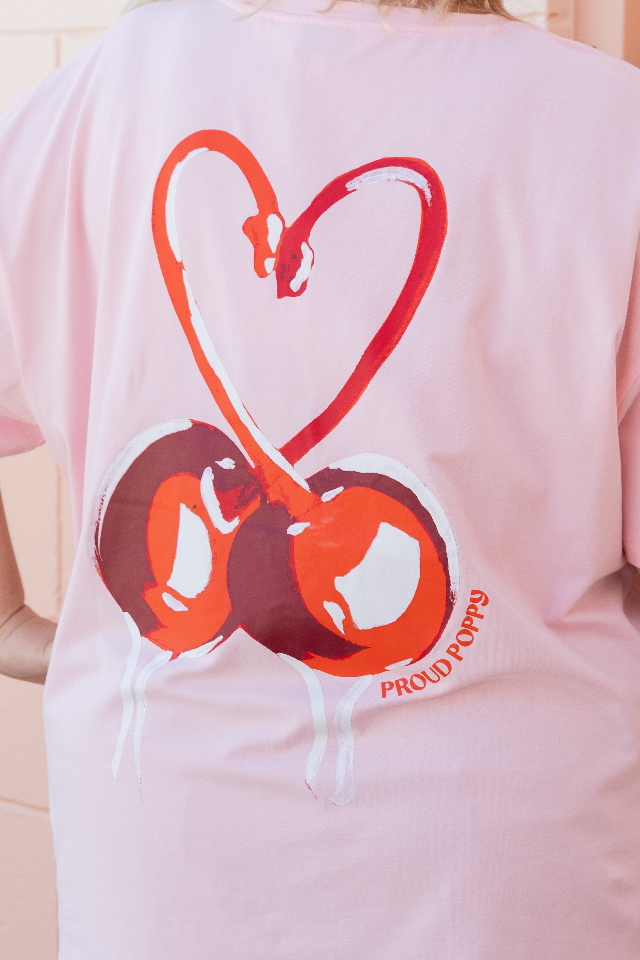 Alfie Oversized Tee in Cherry On Top