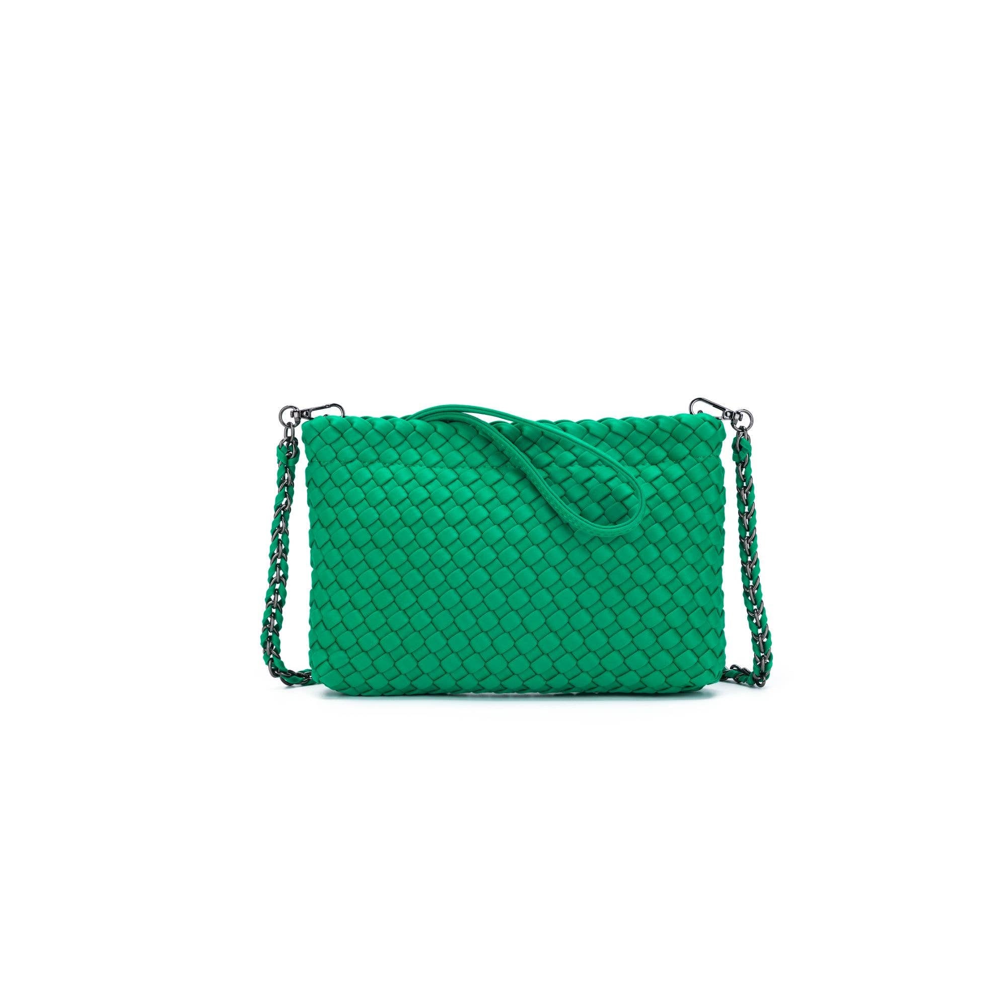 Aria Green Clutch Crossbody Bag by Black Caviar