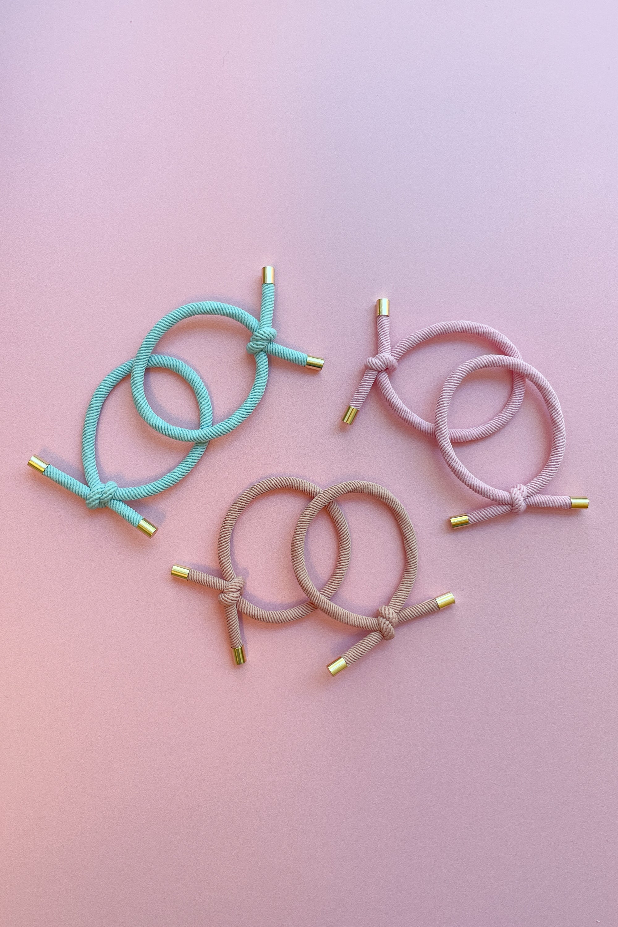 6 Pack Hair Ties in Pastel