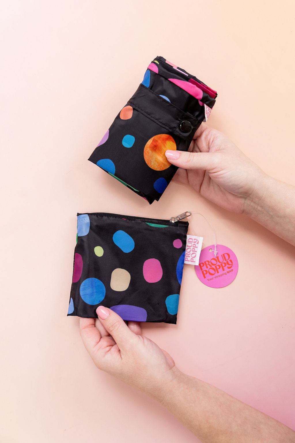 PP Reusable Shopper Bag in Black Pebble by Kasey Rainbow