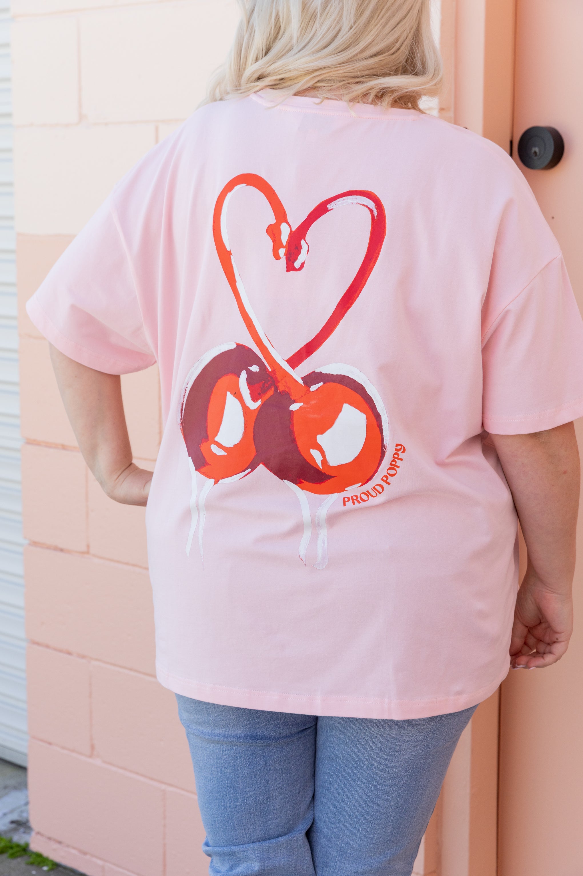 Alfie Oversized Tee in Cherry On Top