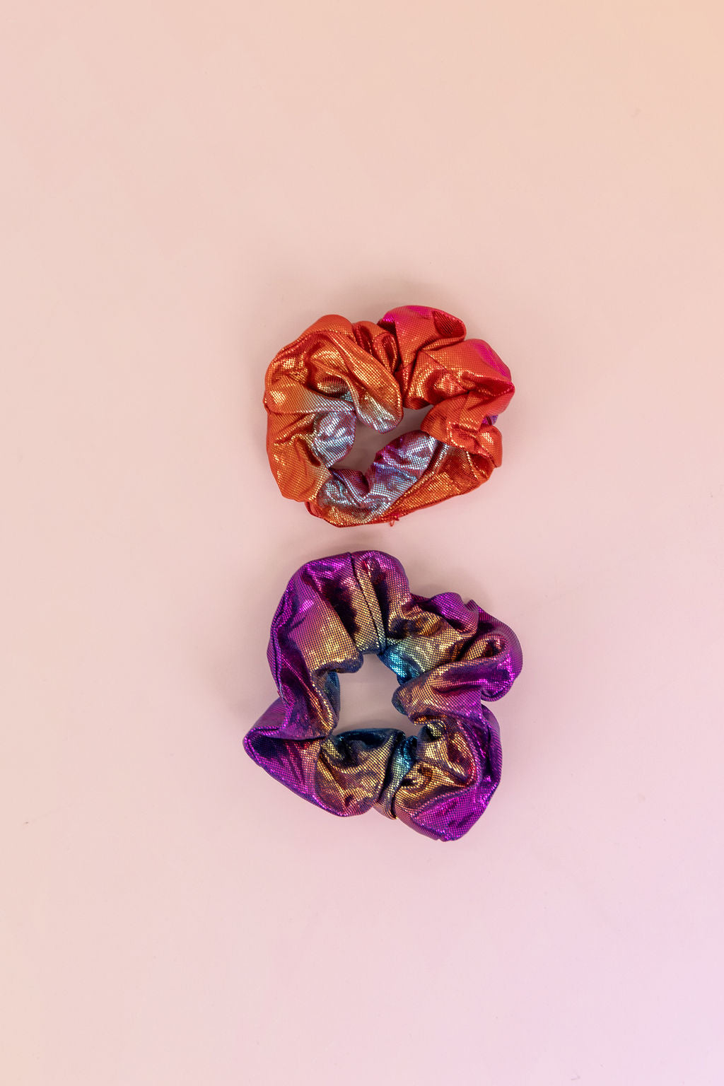 Rainbow Scrunchies – 2 Pack (Red-Orange & Purple)