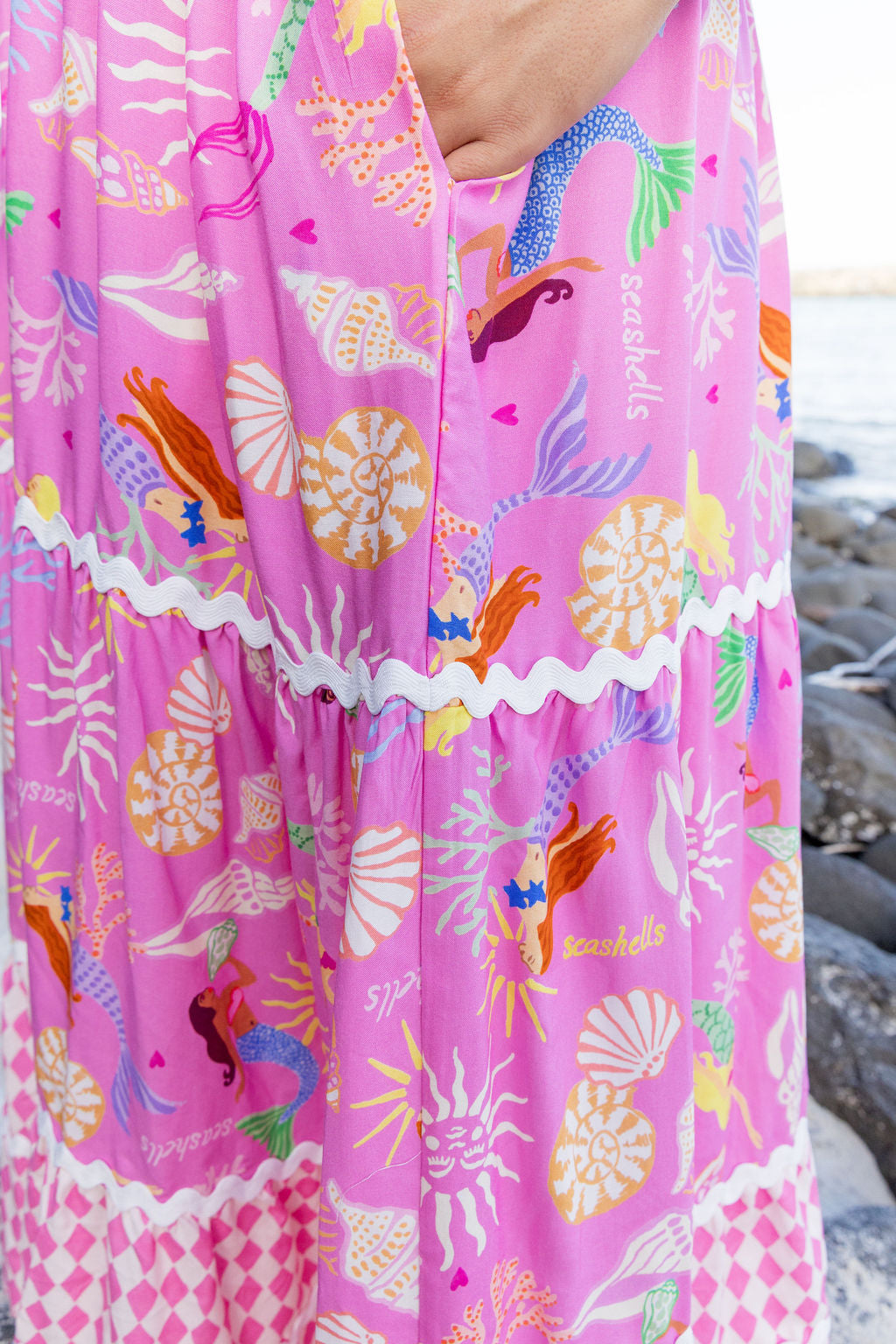 Allegra Dress in Serena/Sorrento Pink