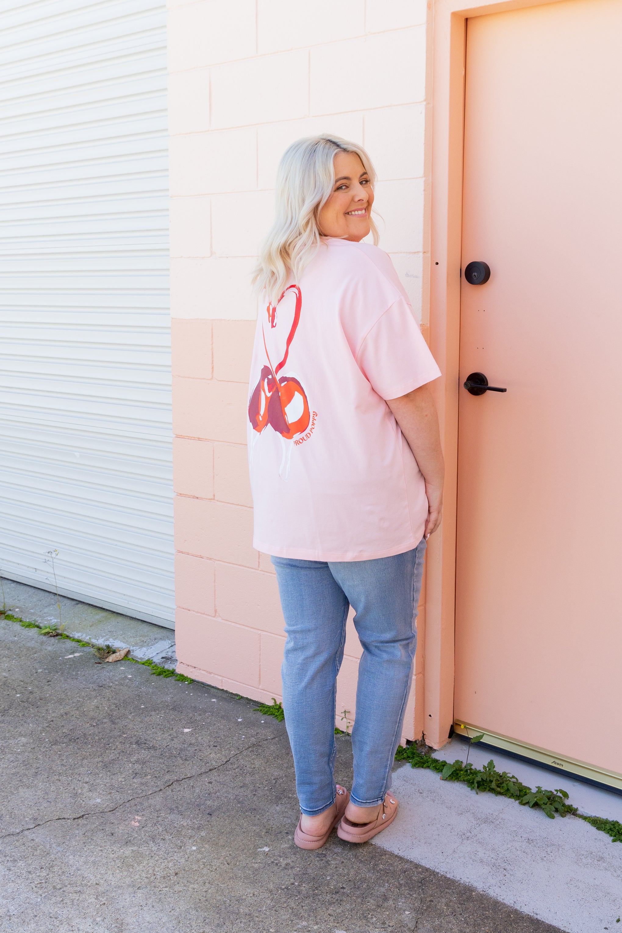 Alfie Oversized Tee in Cherry On Top
