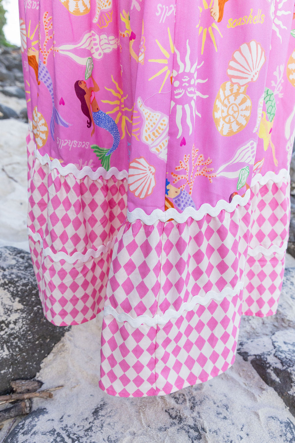 Allegra Dress in Serena/Sorrento Pink