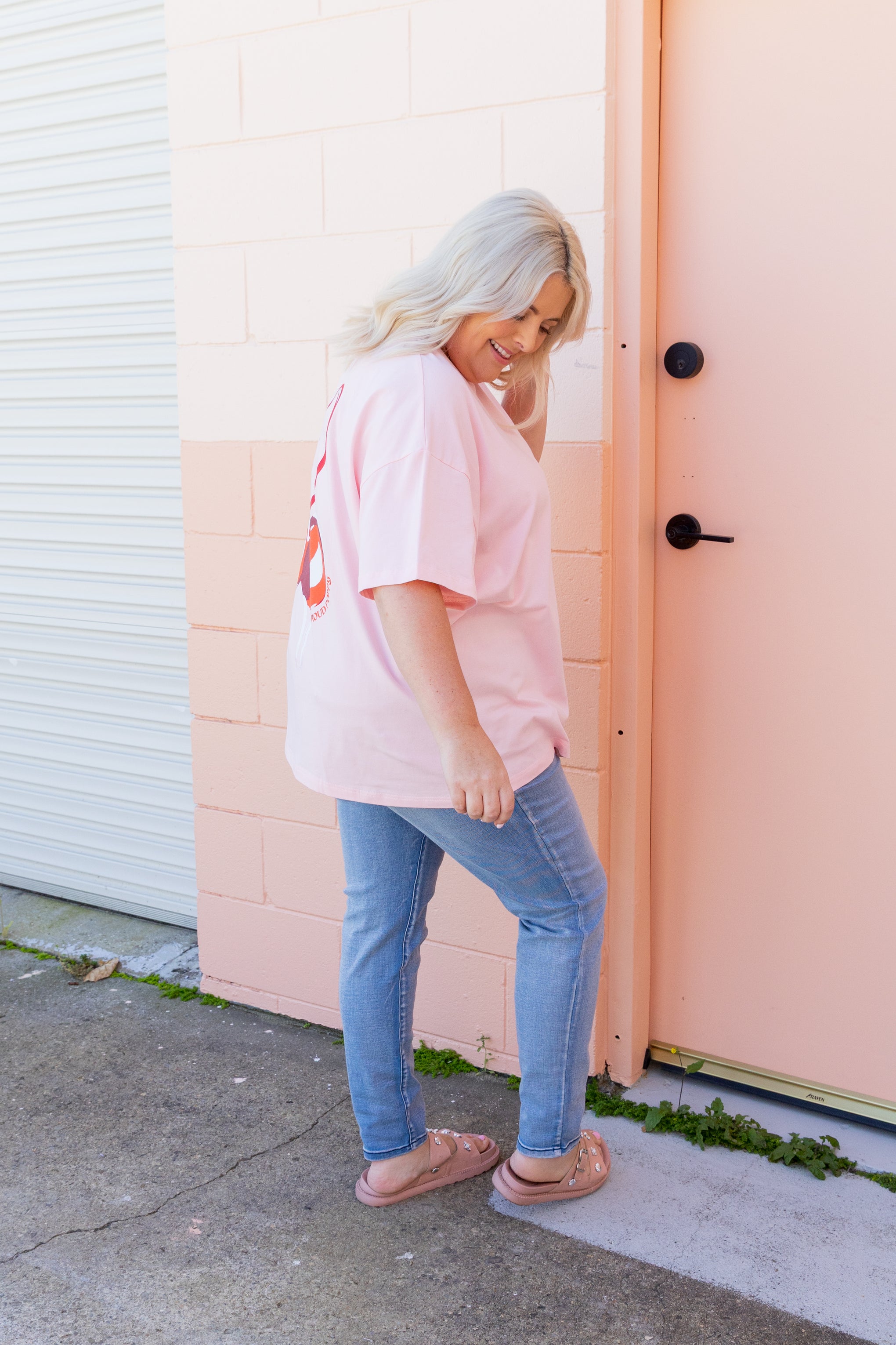 Alfie Oversized Tee in Cherry On Top
