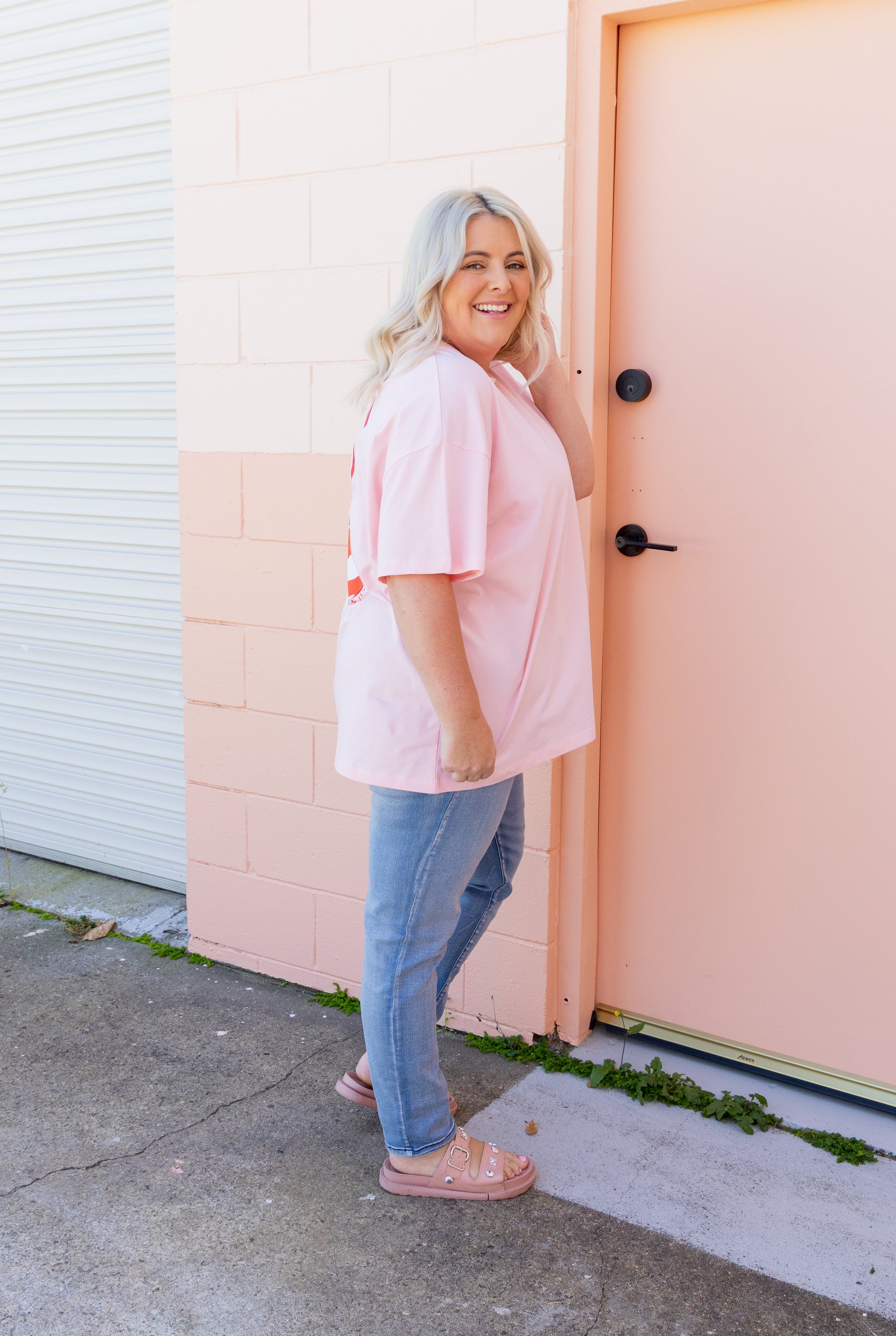 Alfie Oversized Tee in Cherry On Top