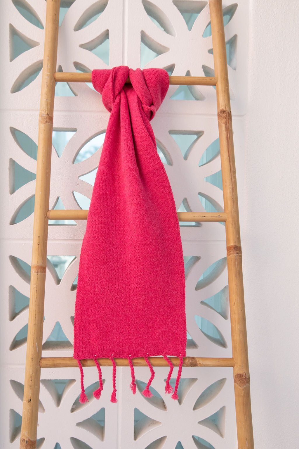 Luna Winter Scarf in Hot Pink