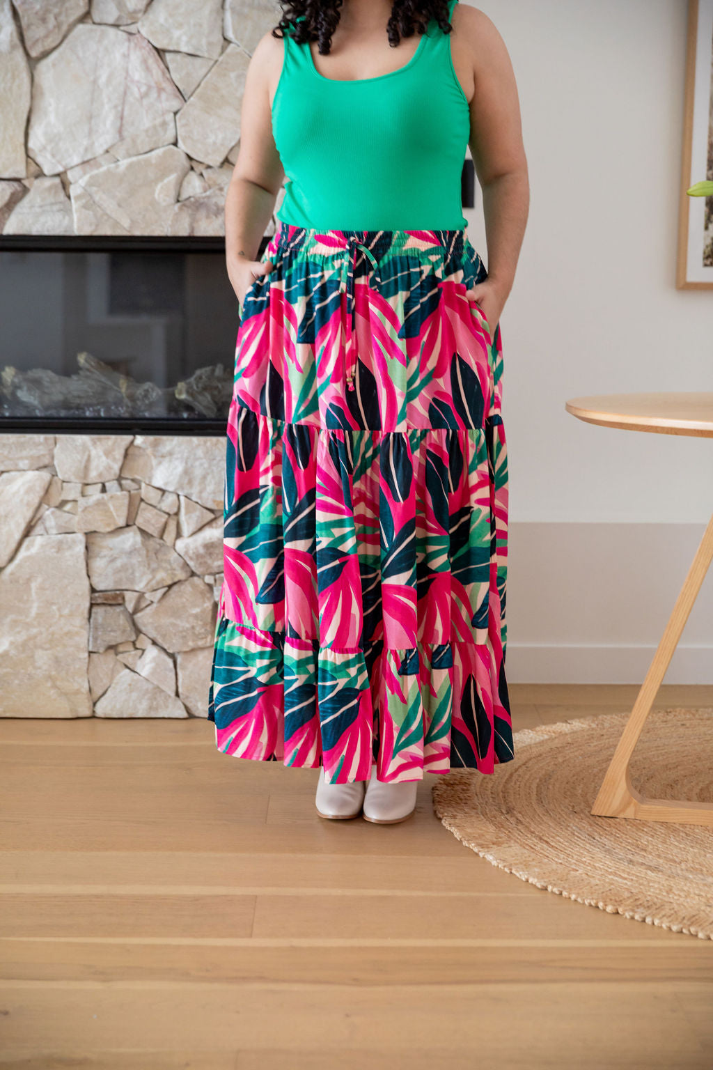 Carrie Skirt in Jungle Pink