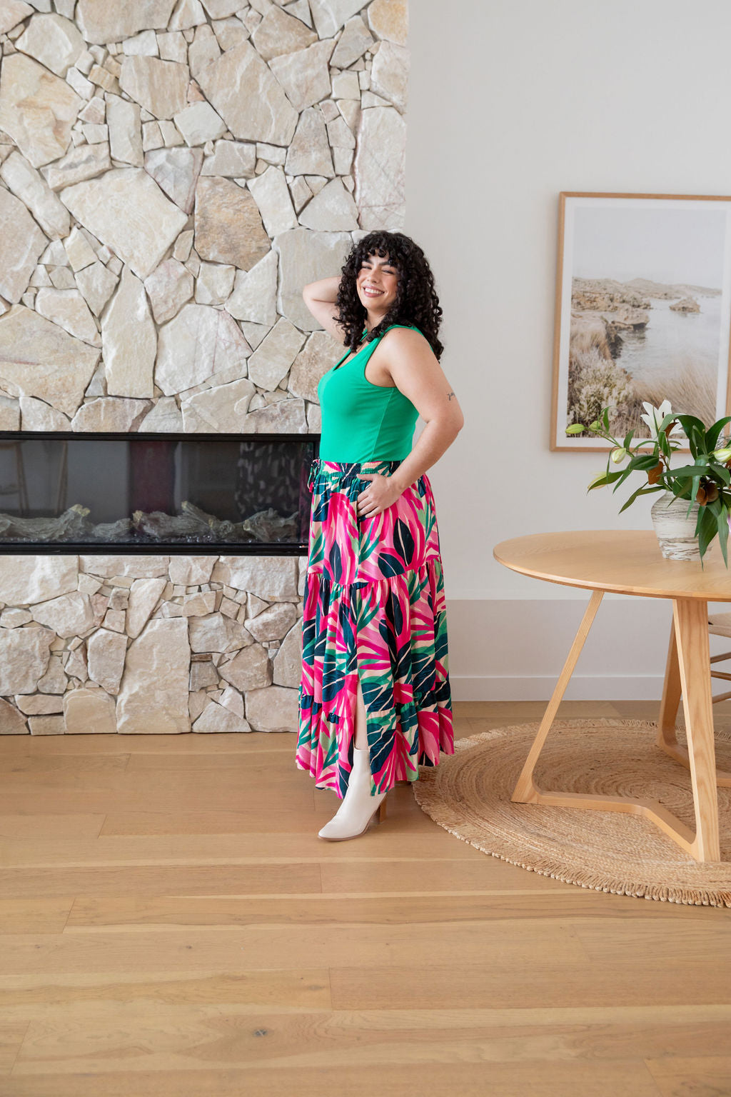 Carrie Skirt in Jungle Pink