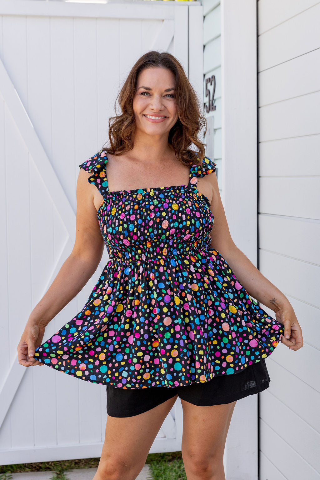 Ellie Top in Black Pebble by Kasey Rainbow