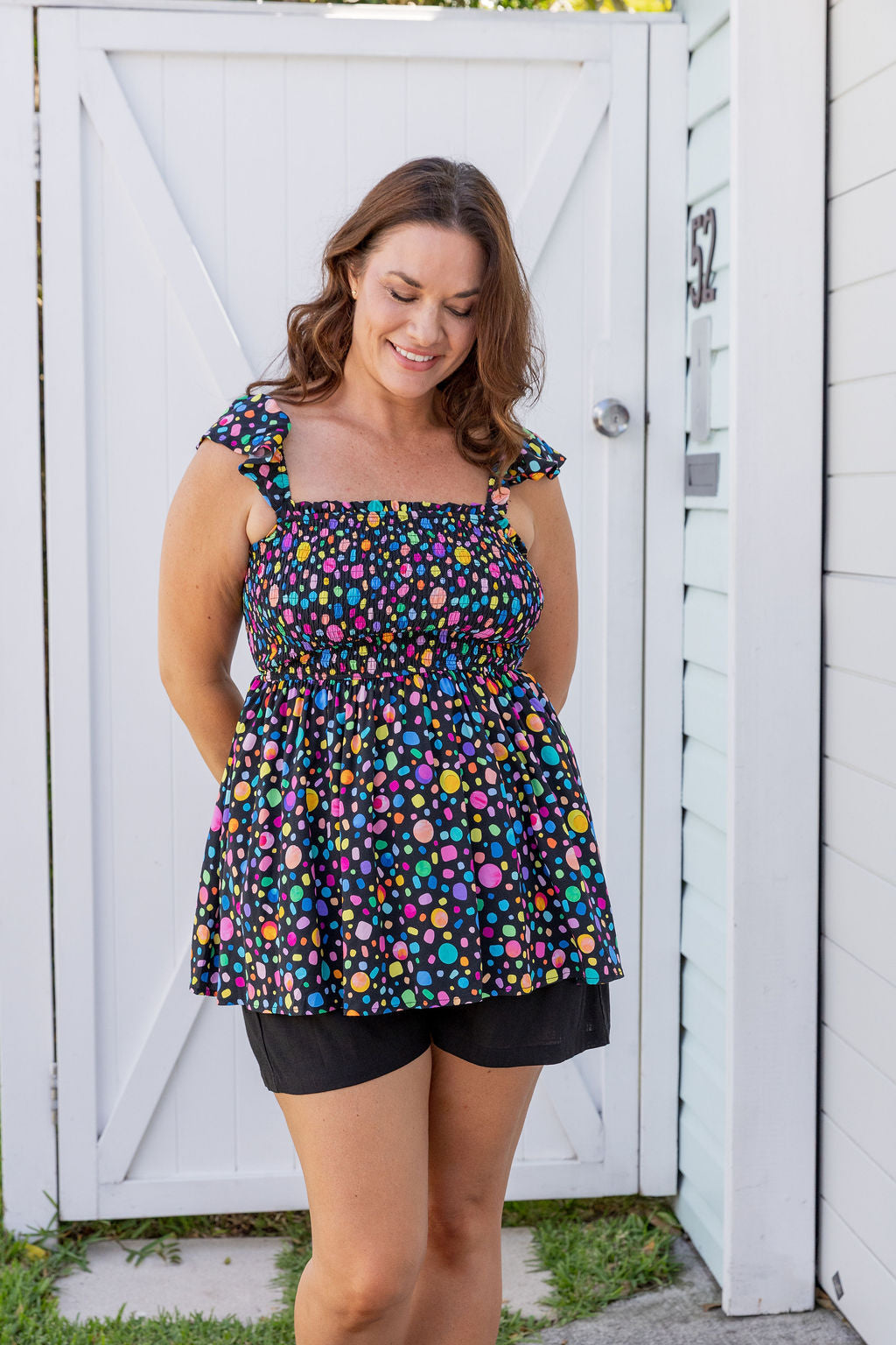 Ellie Top in Black Pebble by Kasey Rainbow