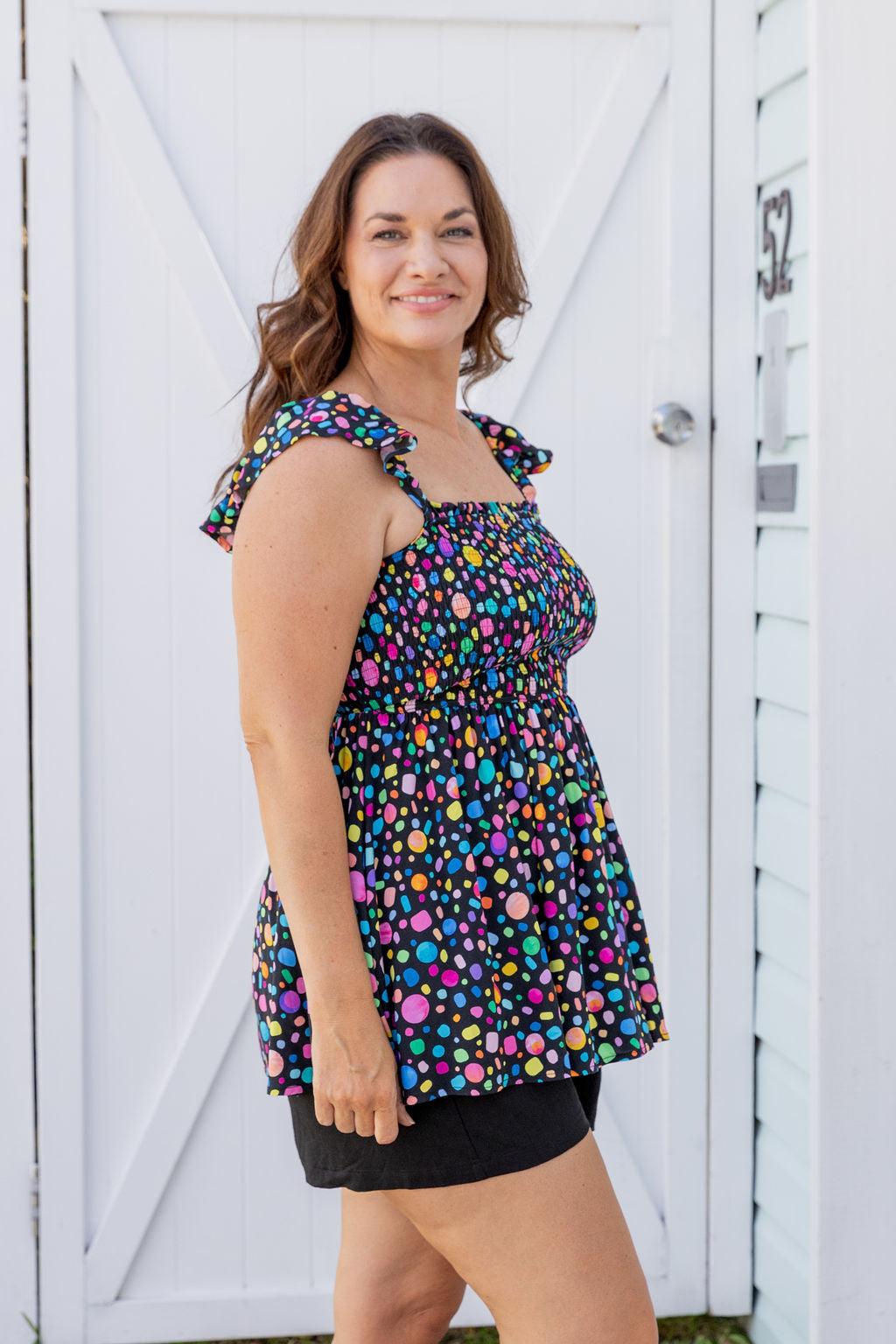 Ellie Top in Black Pebble by Kasey Rainbow