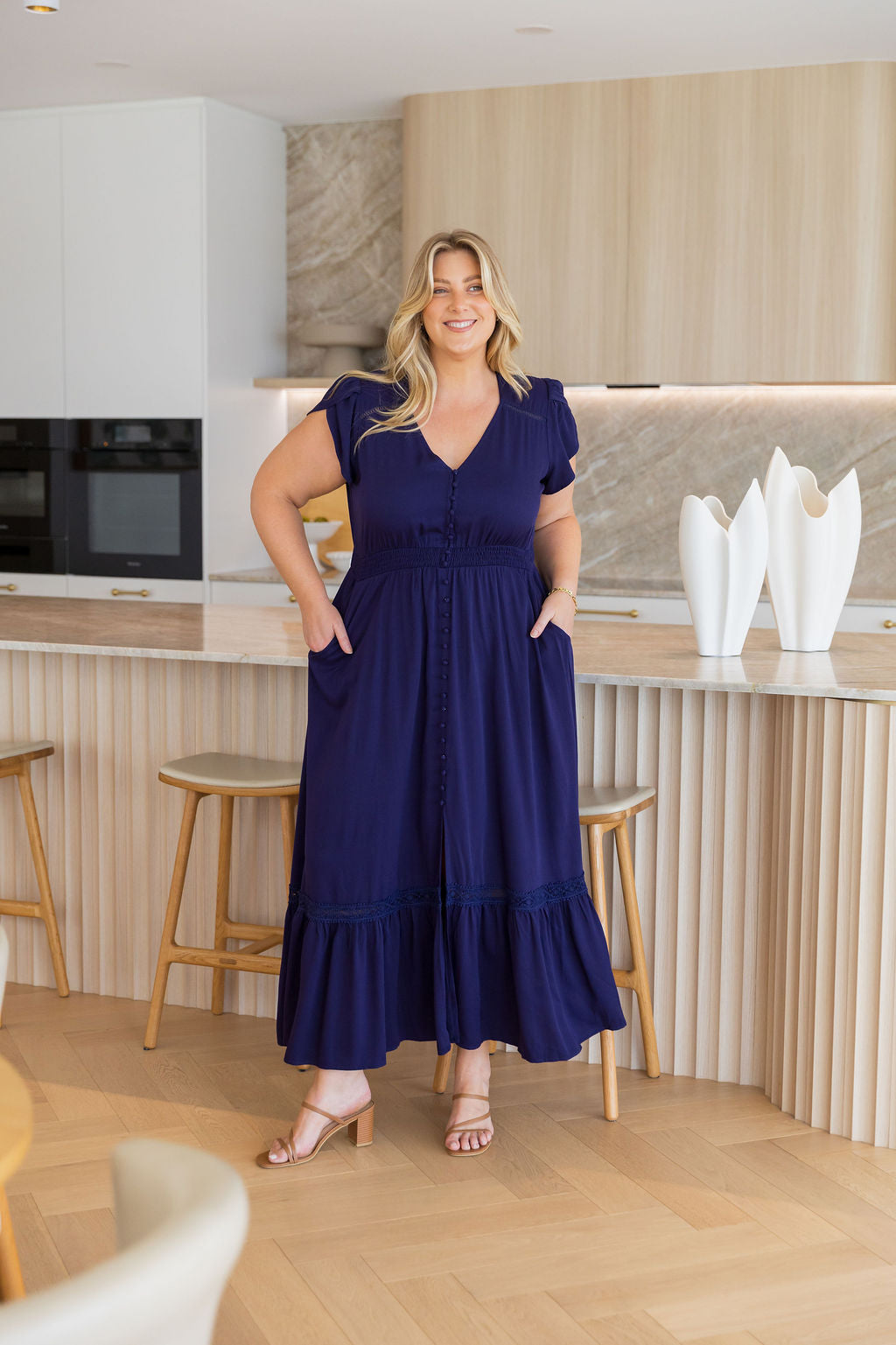 Louisa Maxi Dress in Midnight