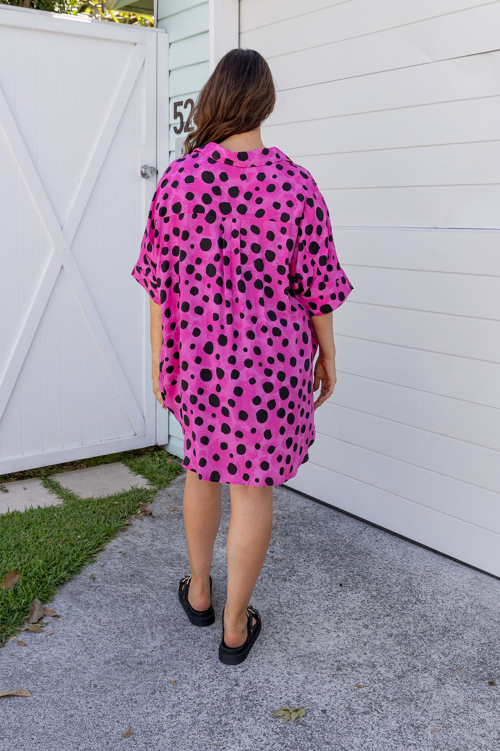 Tammin Shirt in Pink Cheetah by Kasey Rainbow