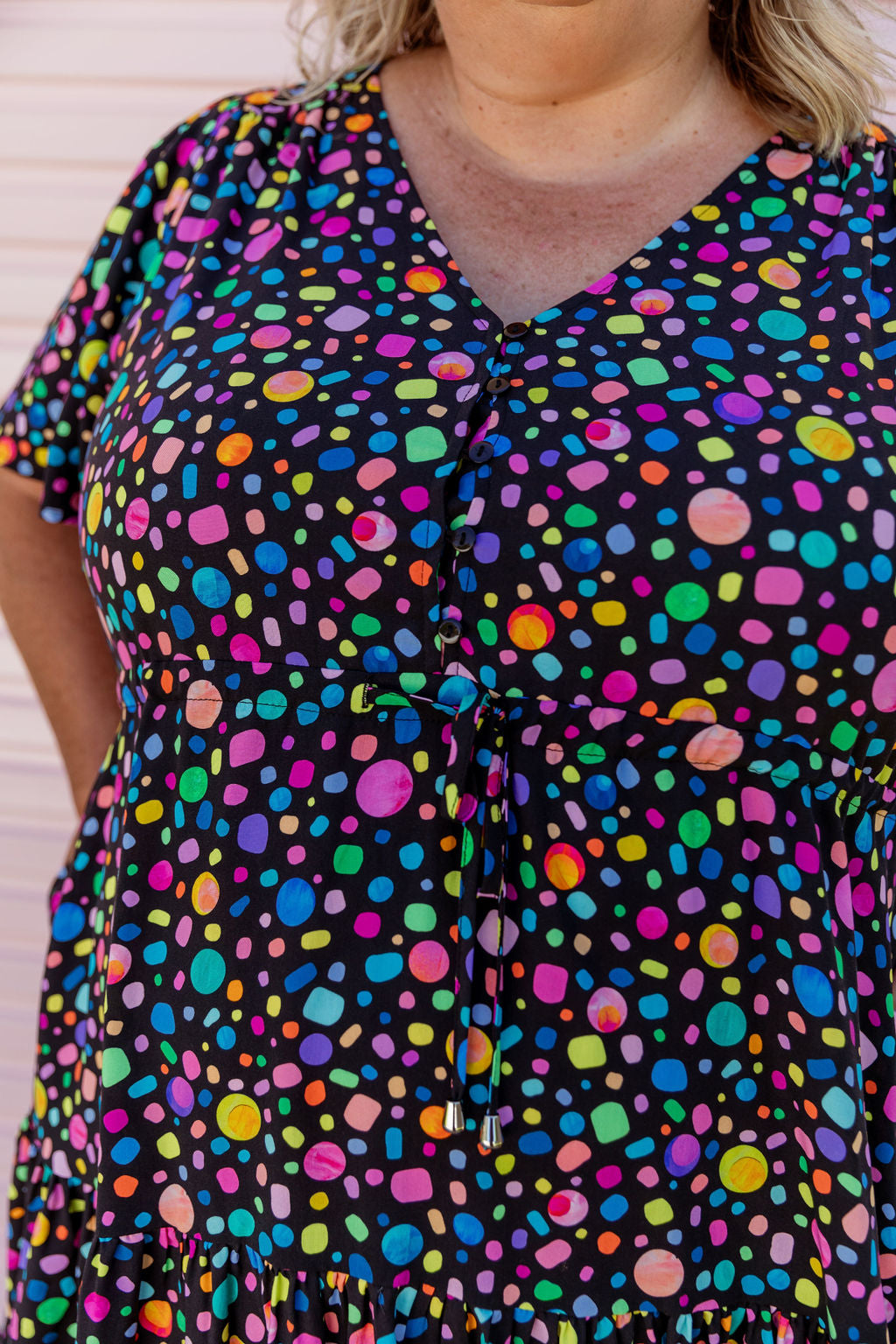 Esmae Dress in Black Pebble by Kasey Rainbow