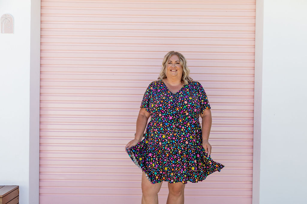 Esmae Dress in Black Pebble by Kasey Rainbow