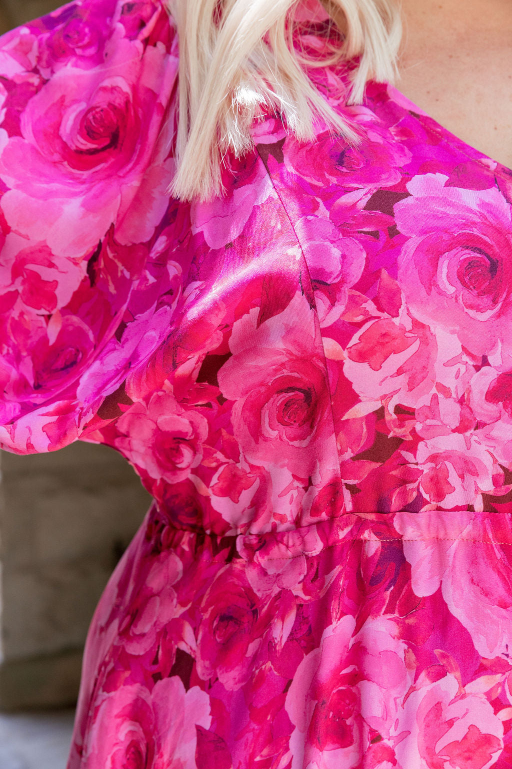 Addison Maxi Dress In Pink Roses