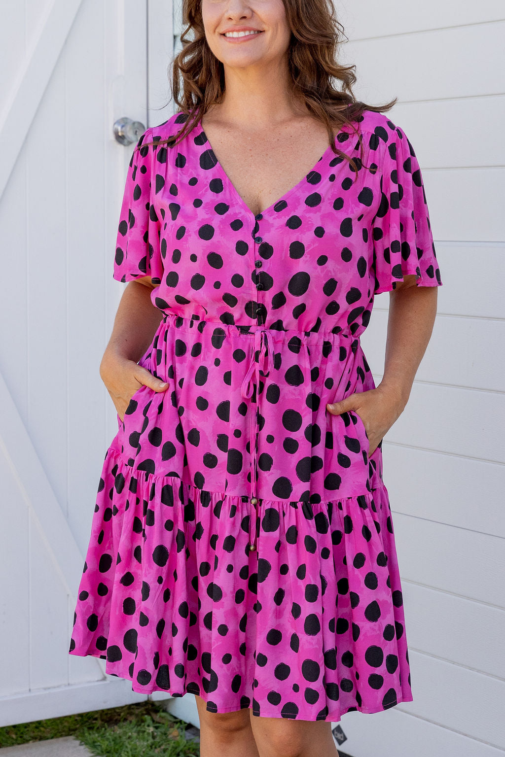 Esmae Dress in Pink Cheetah by Kasey Rainbow