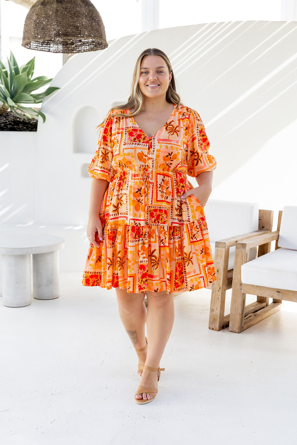 Ziggy Dress in Sunkissed Mosaic