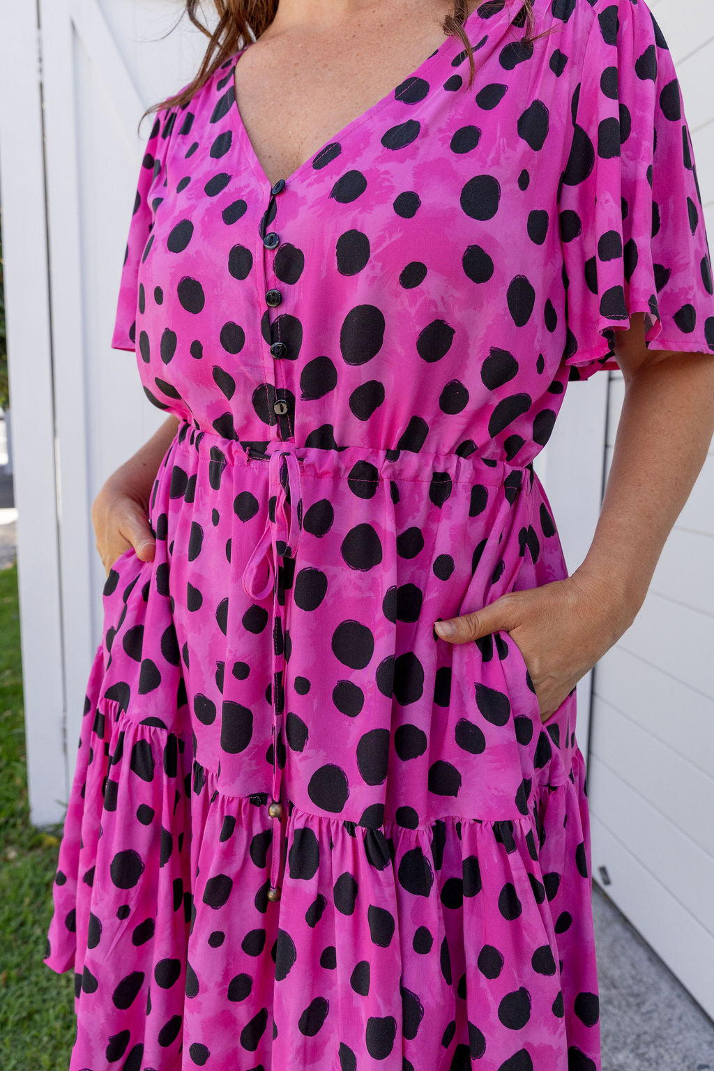 Esmae Dress in Pink Cheetah by Kasey Rainbow