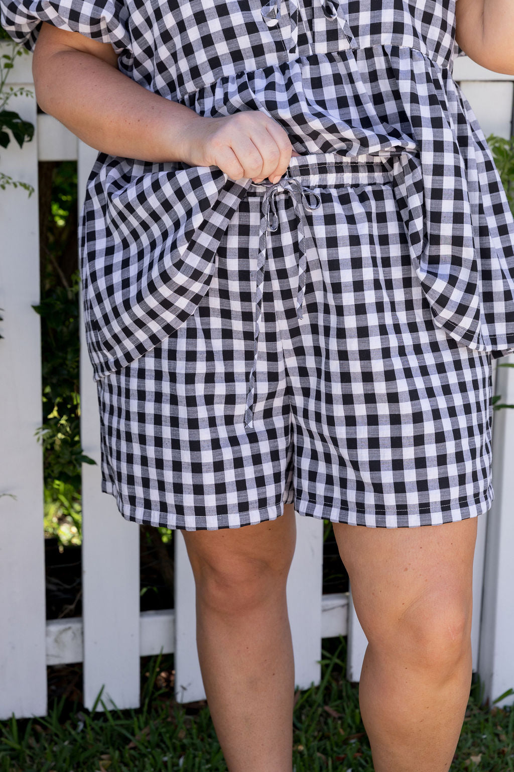 Harlow Short in Black Gingham