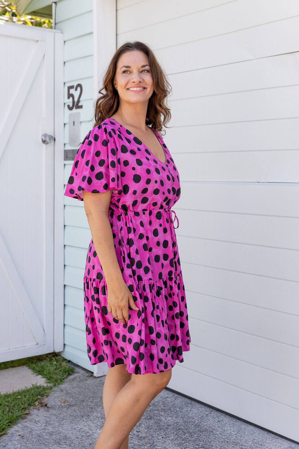 Esmae Dress in Pink Cheetah by Kasey Rainbow