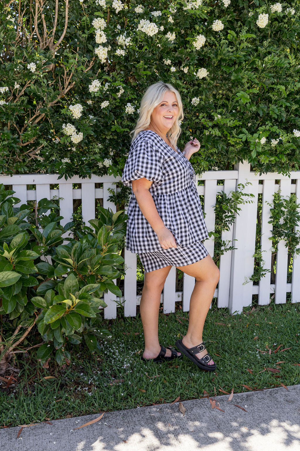 Harlow Short in Black Gingham