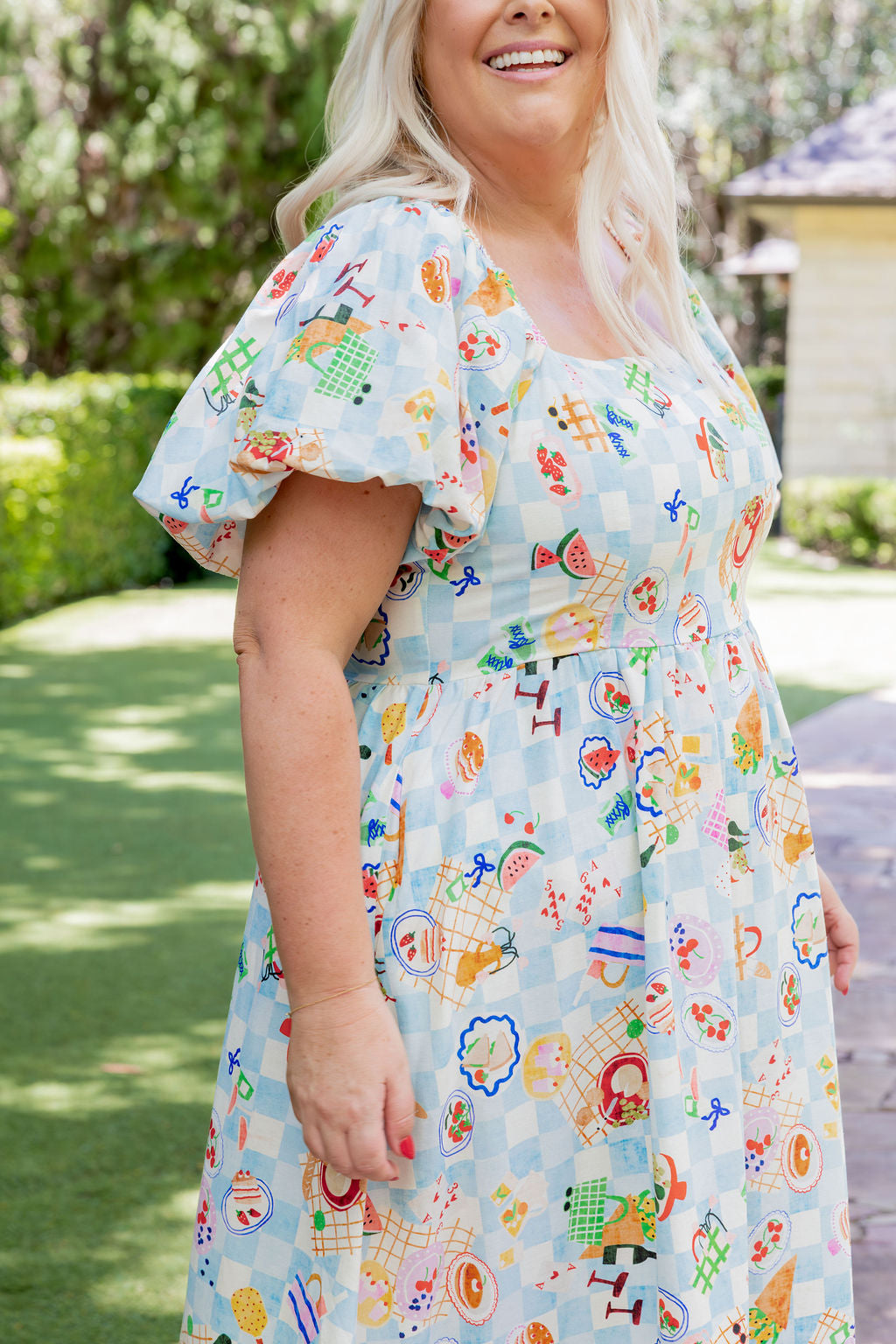 Giovanna Linen Blend Maxi Dress in Picnic