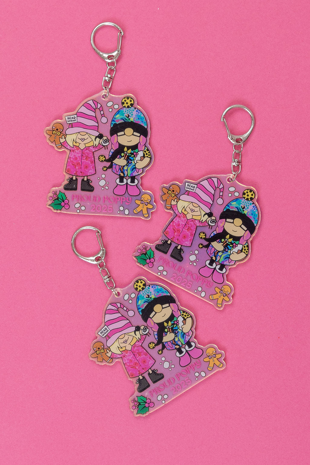 Proud Poppy Tara x Kasey Rainbow Gnome Keychain