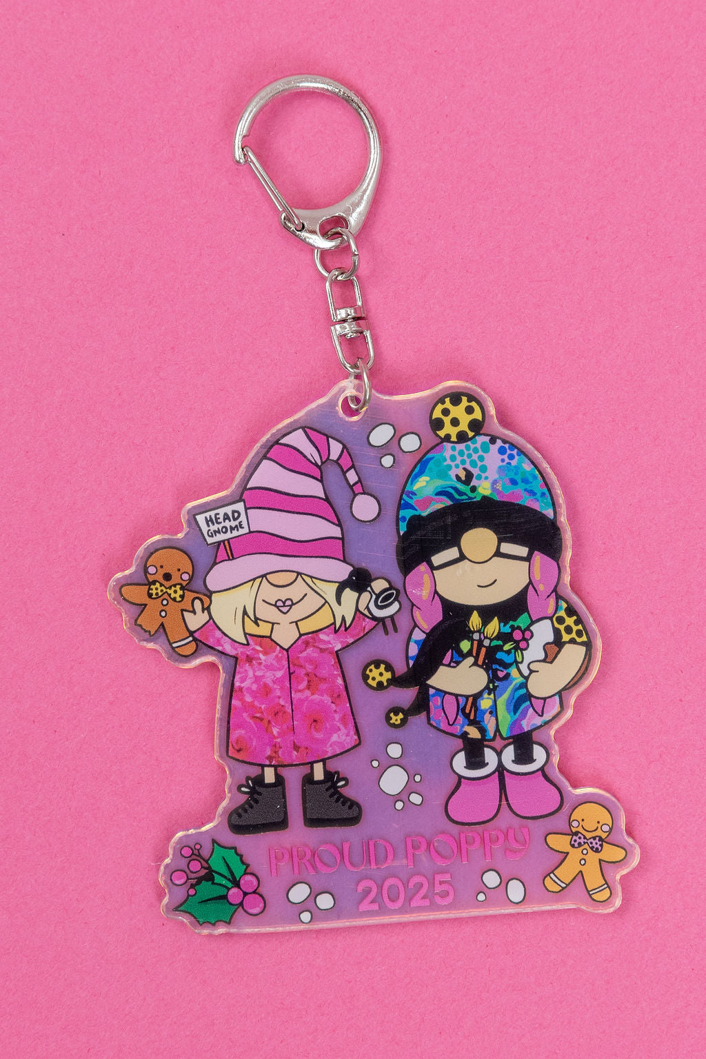 Proud Poppy Tara x Kasey Rainbow Gnome Keychain