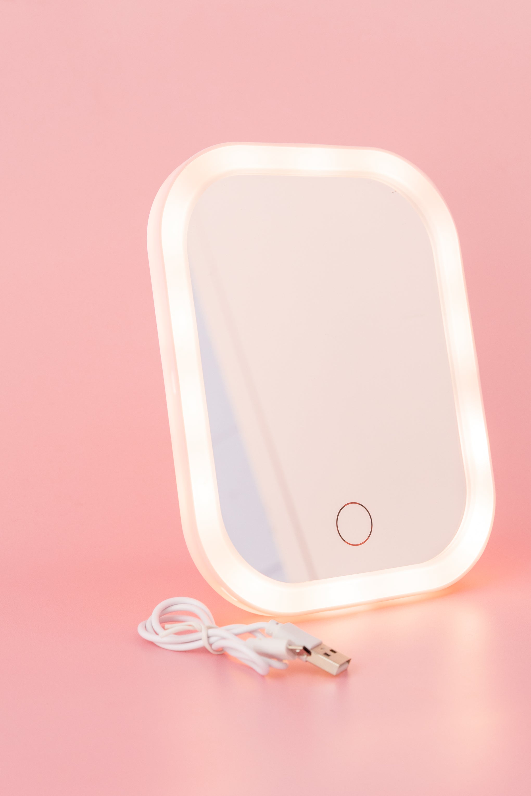 LED Vanity Mirror in Pink