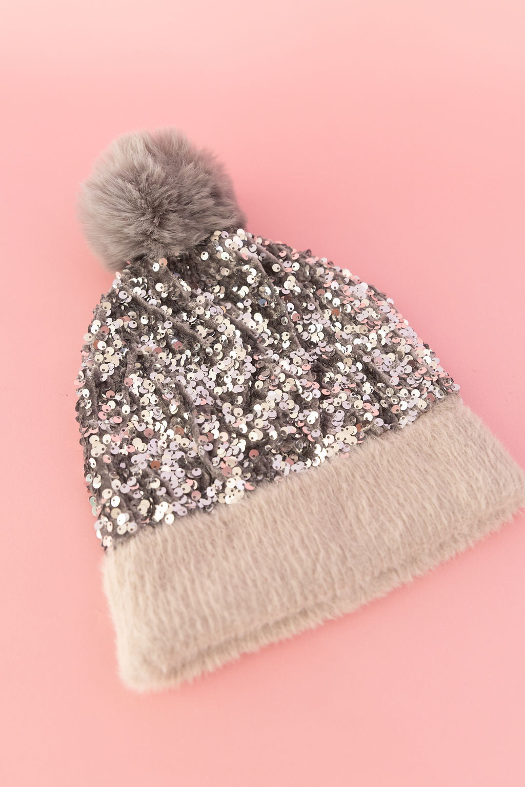 Glitzy Beanie in Grey