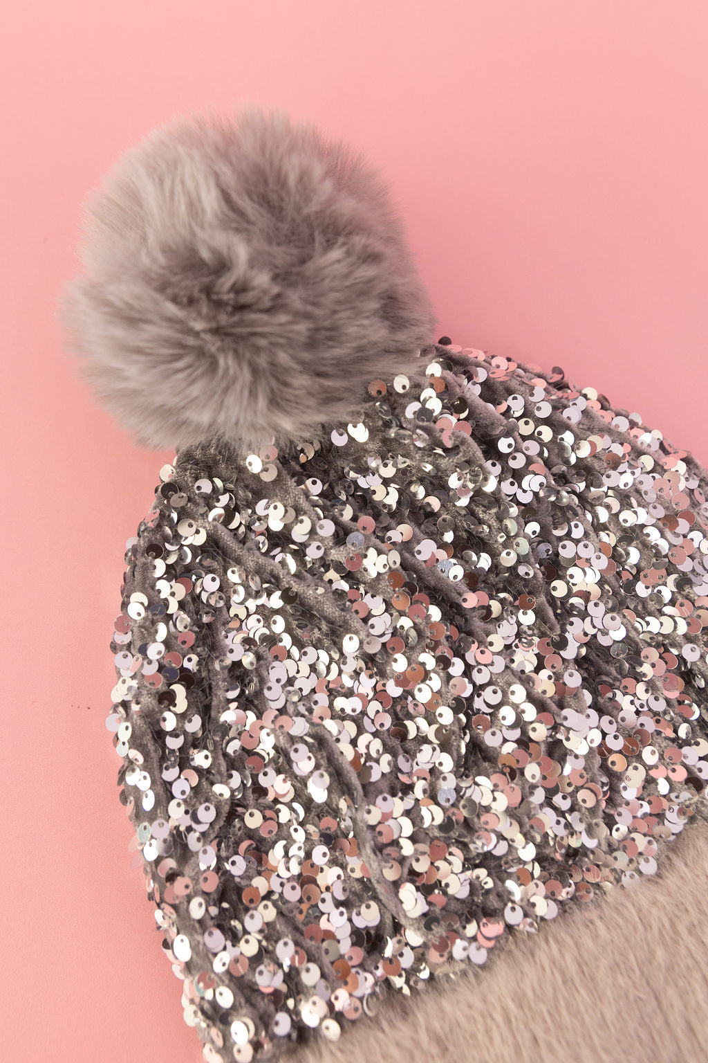 Glitzy Beanie in Grey