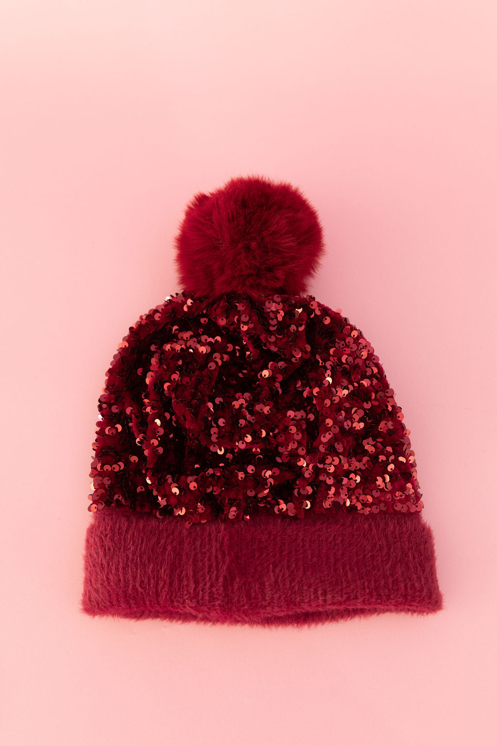 Glitzy Beanie in Burgundy