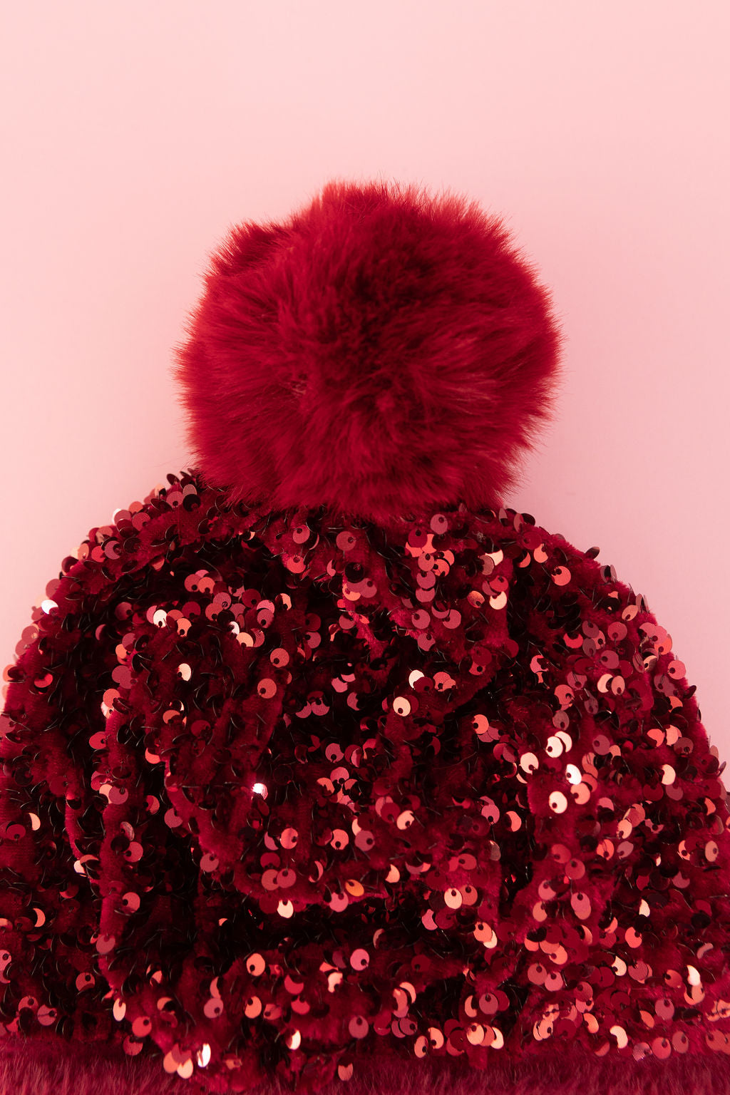 Glitzy Beanie in Burgundy