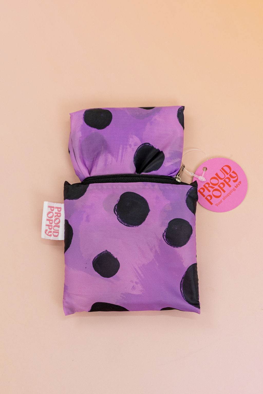 PP Reusable Shopper Bag in Purple Cheetah by Kasey Rainbow