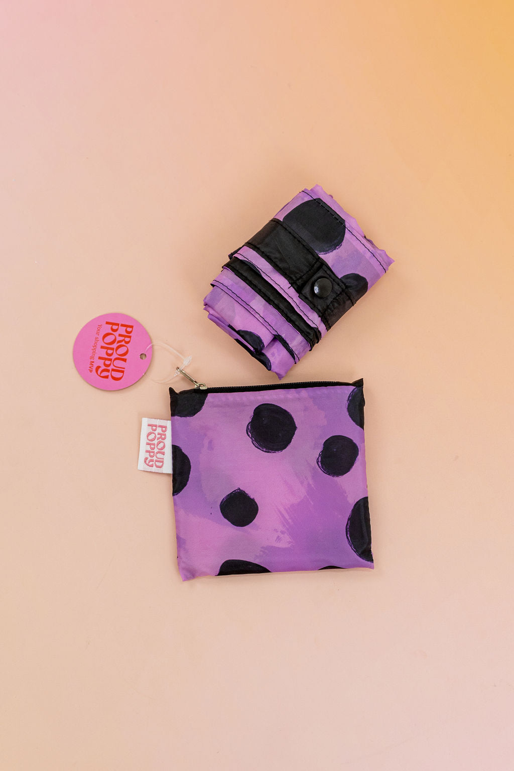 PP Reusable Shopper Bag in Purple Cheetah by Kasey Rainbow