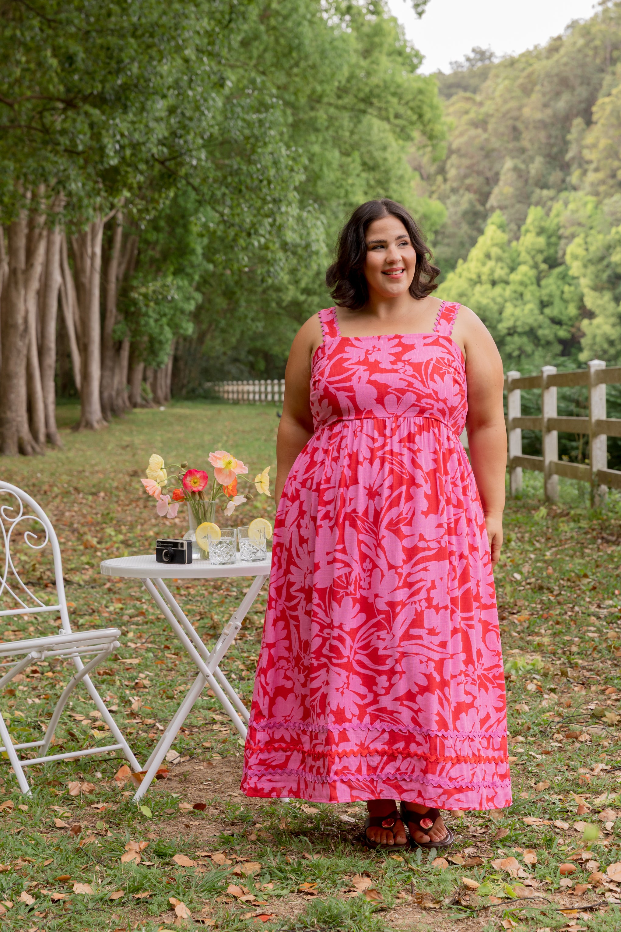 Angel Midi Dress in Fiesta