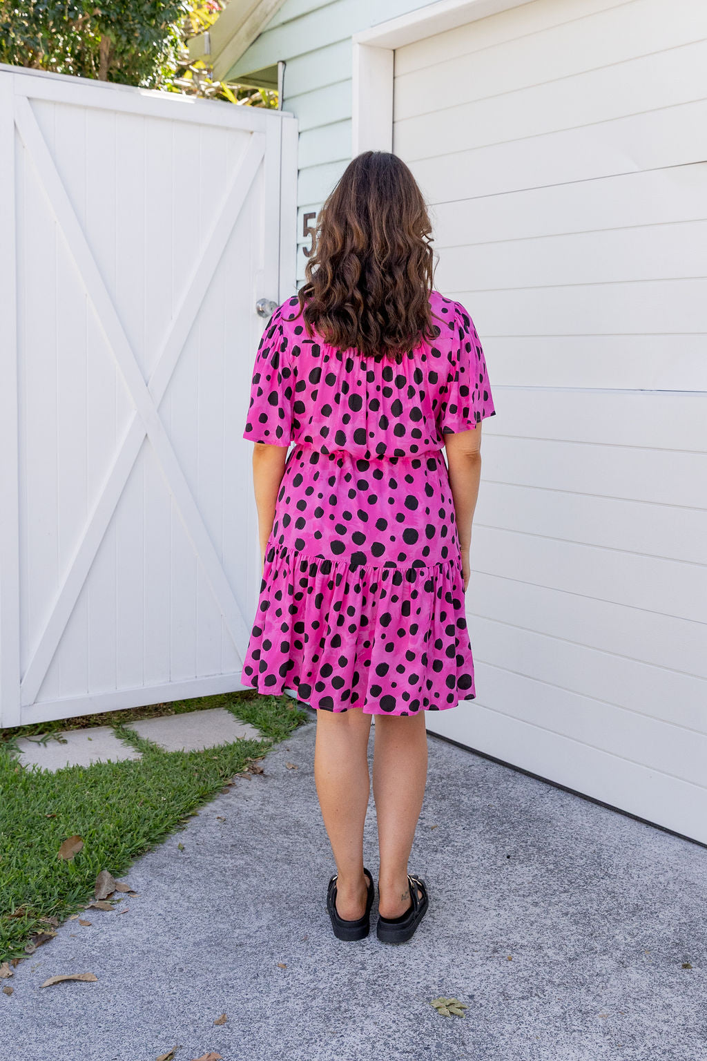Esmae Dress in Pink Cheetah by Kasey Rainbow