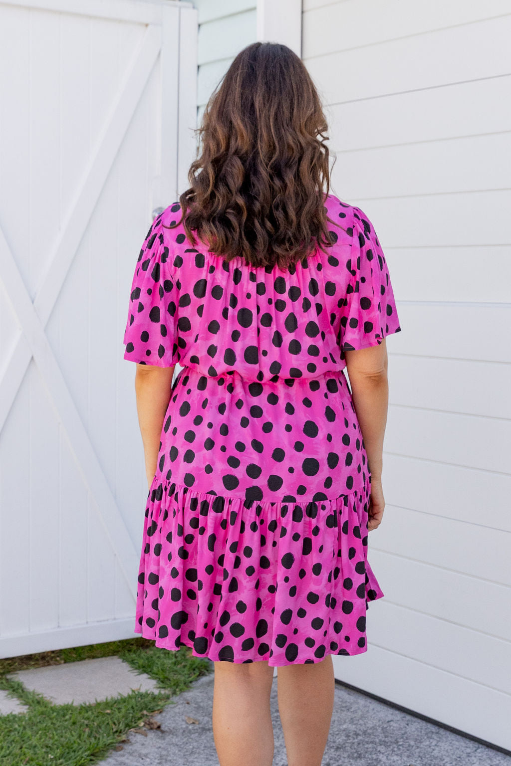 Esmae Dress in Pink Cheetah by Kasey Rainbow