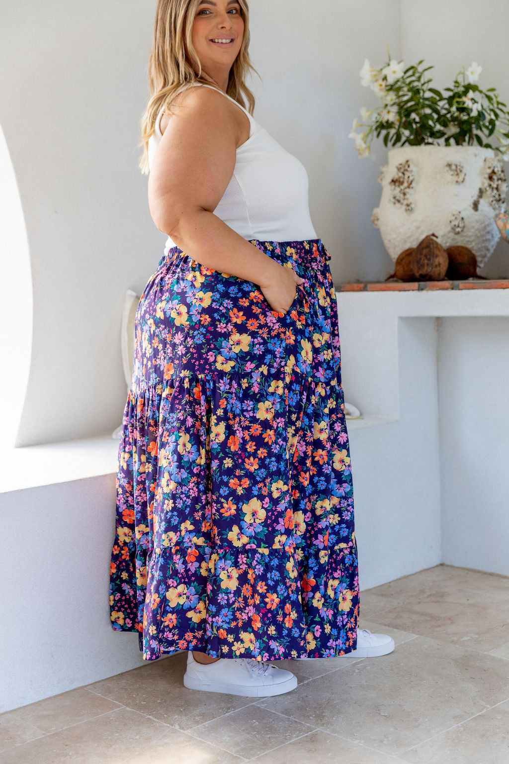 Carrie Maxi Skirt in Posie