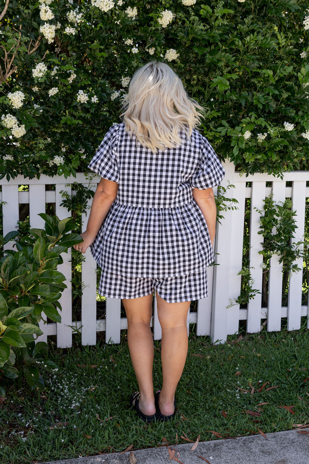 Harlow Short in Black Gingham