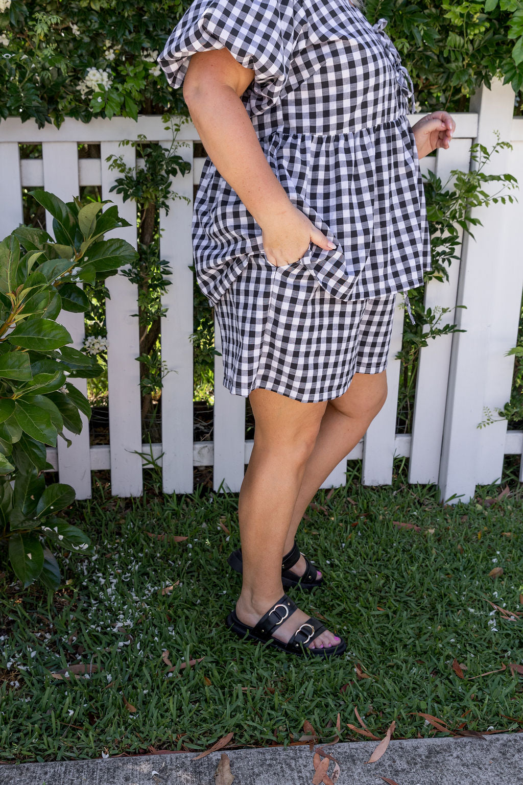 Harlow Short in Black Gingham