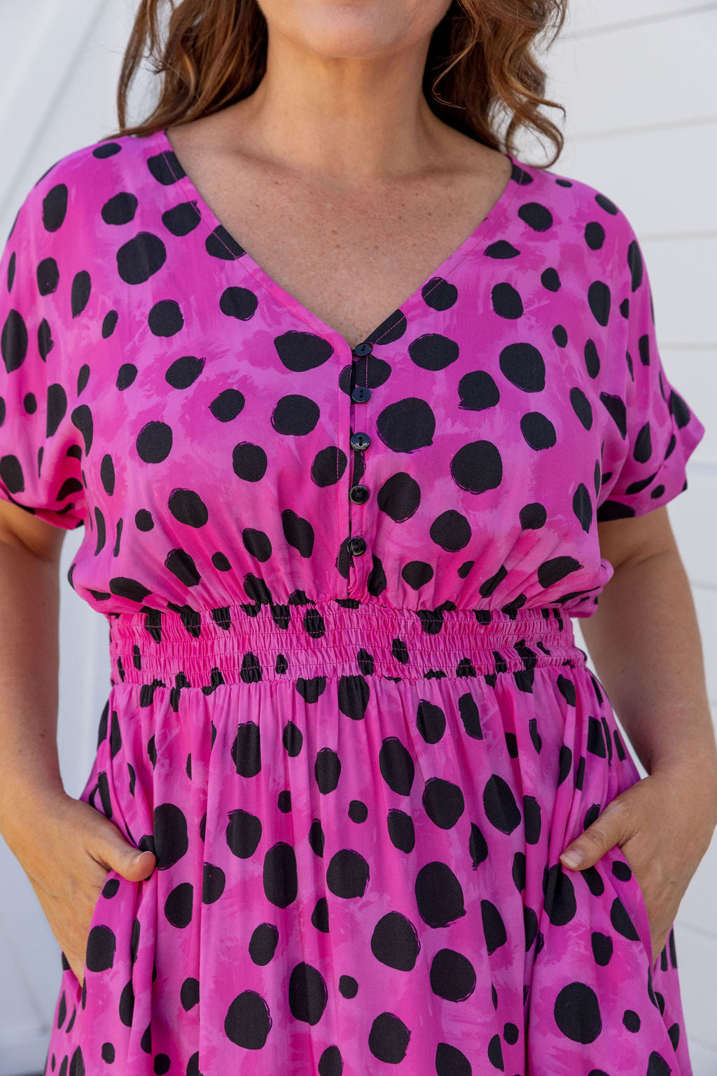 Millie Midi Dress in Pink Cheetah by Kasey Rainbow