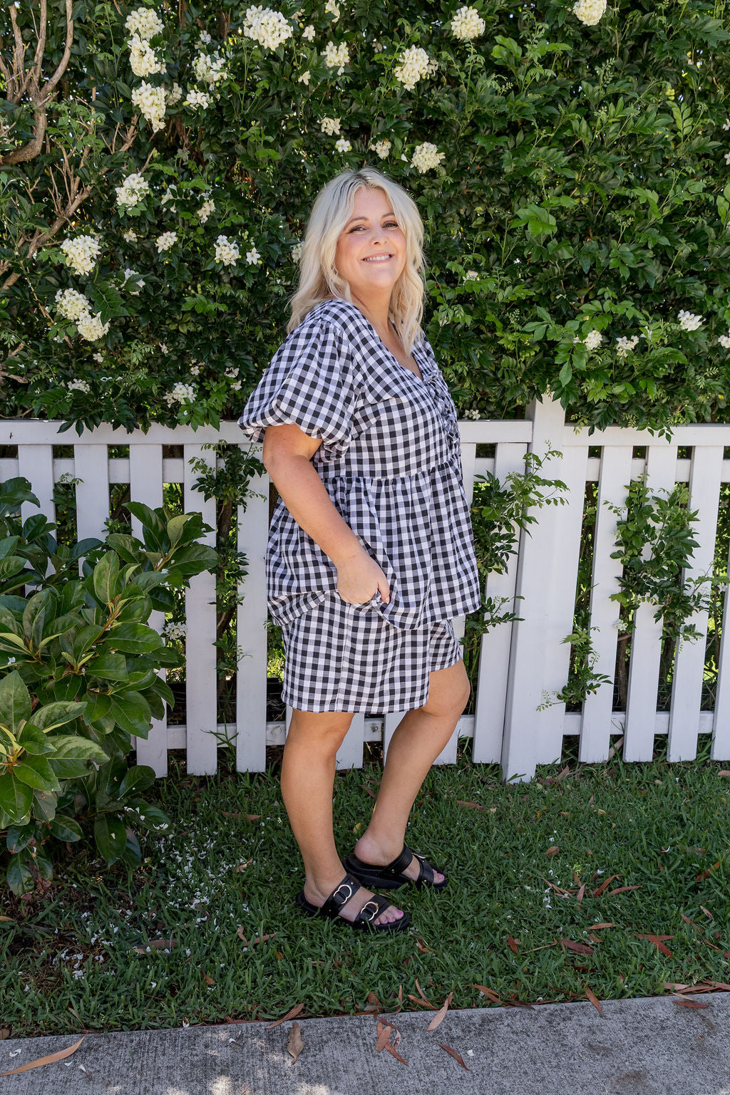 Harlow Short in Black Gingham