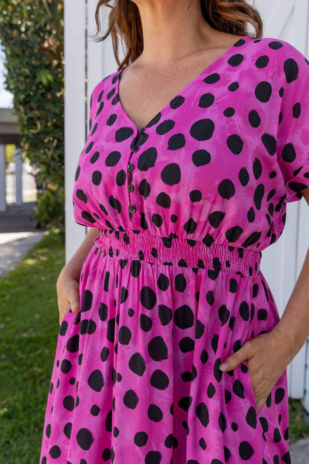 Millie Midi Dress in Pink Cheetah by Kasey Rainbow